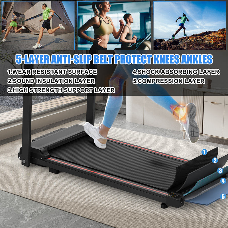 Electric Treadmill, Folding Treadmill For Home Up To 12 Kmh, With LED Display, App, Compact Treadmill For Home And Office, Weighing 120KG